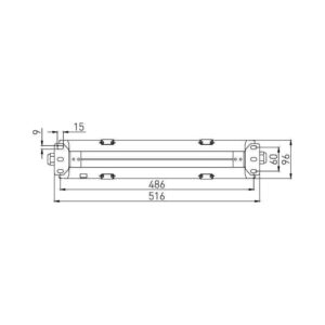 APS LY46A LED Emergency Walkway Light line drawing