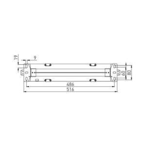 APS LY46A LED Emergency Walkway Light line drawing