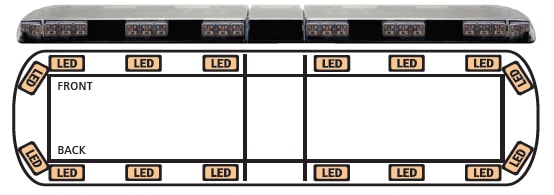 Ecco Electronic 12-20604-E Warning Light; Vantage ™ 60 Led Light Bar 48  Paterns 758379083390