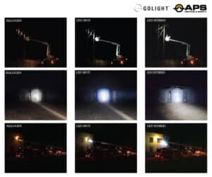 Golight Comparison Halogen, LED Spot, and LED Hybrid