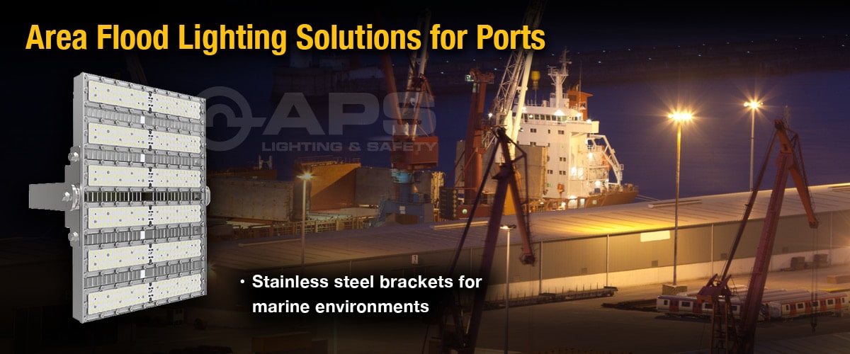 APS Soluciones de iluminación por inundación para puertos