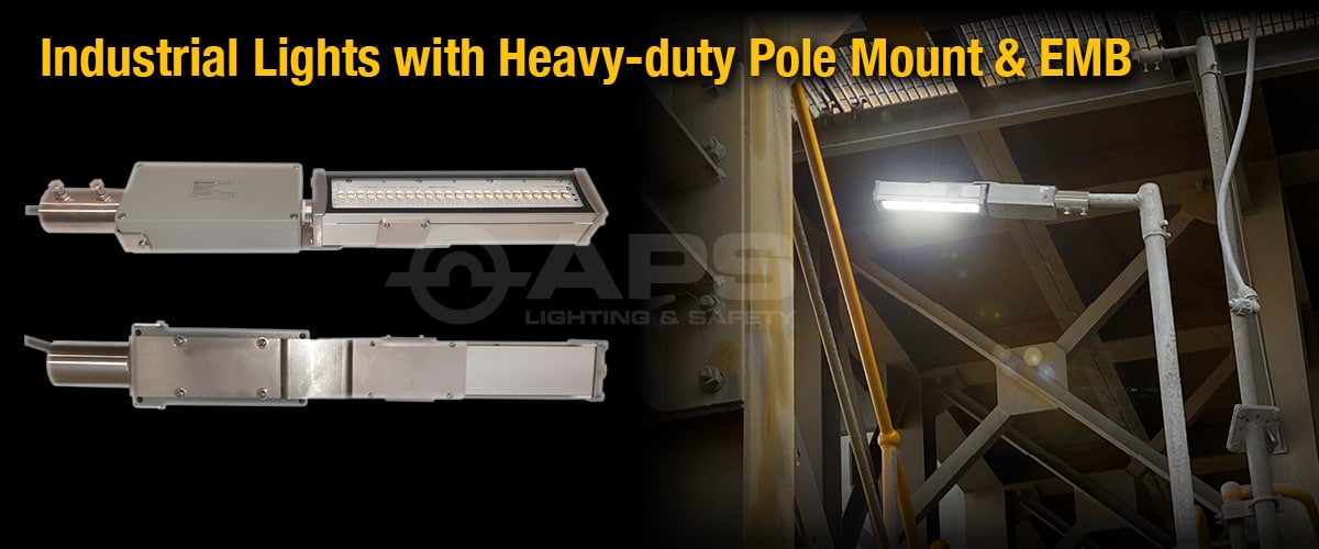 APS LY400 Luces industriales con montaje en poste resistente y EMB