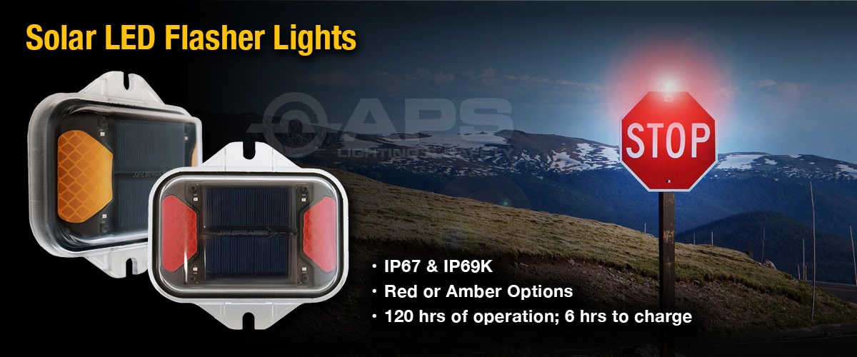 Luces intermitentes LED solares modelo 210 de JWS