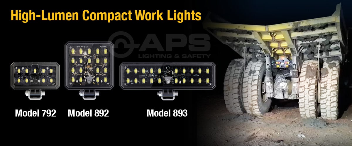 Linternas de trabajo compactas de alto flujo luminoso JWS modelos 792, 892 y 893