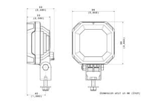 ABL SV1000 LED Work Light (SV1000LED-F) dimensions