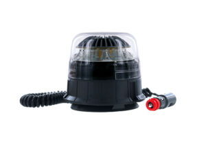 GALAXY LED vacuum mount coiled cig plug 10-30V single flash clear lens (D14754)