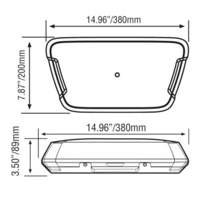 AeroTech LED Mini Double Bars line drawing (85019A)