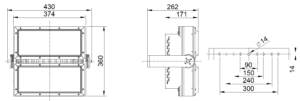 APS HL80 Series - 400W line drawing