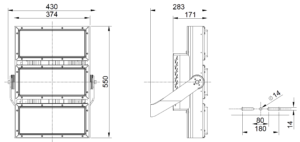 APS HL80 Series - 600W line drawing