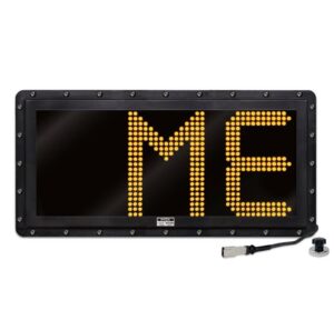 Driver 3 Character 12” Amber Programmable Vehicle ID Display with Communication Option