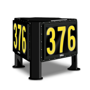 3 Sided, 3 Digit Numeric Backlit Vehicle ID Display (VID-3SBL3N12-BKA)