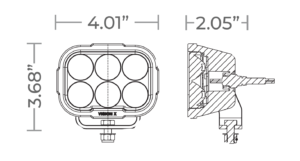 Duralux Gen II 6 LED line drawing