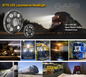 LED Headlight Model 8770 Locomotive applications