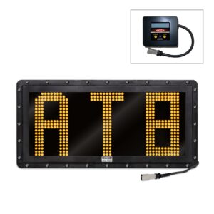 Driver 3 Character 12” Amber Programmable Vehicle ID Display with Communication Option Kit VID-3C12-MBCA-A-KIT