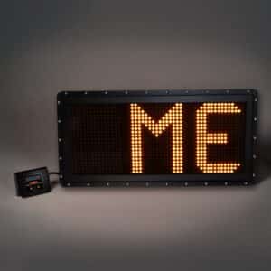 Driver 3 Character 12” Amber Programmable Vehicle ID Display with Communication Option Kit VID-3C12-MBCA-A-KIT