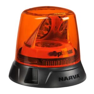 Narva 85660A Optimax LED Rotating Beacon Flange (Amber)