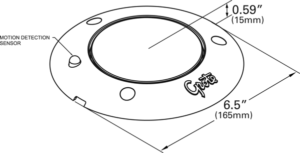 Grote S100 LED WhiteLight™ Surface Mount Dome Lights line drawing