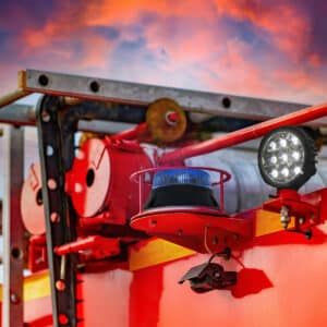 J.W. Speaker Model 407 LED Blue Strobe Light (0647241) Fire Truck application