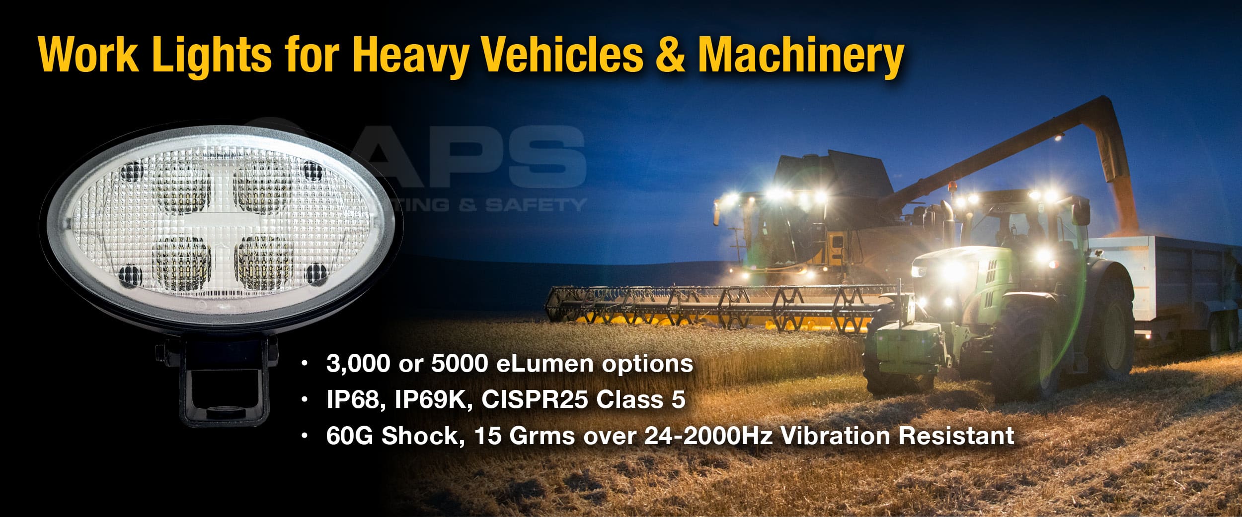 ABL OHD 3000 and OHD 5000 Oval LED Heavy-Duty Work Lights